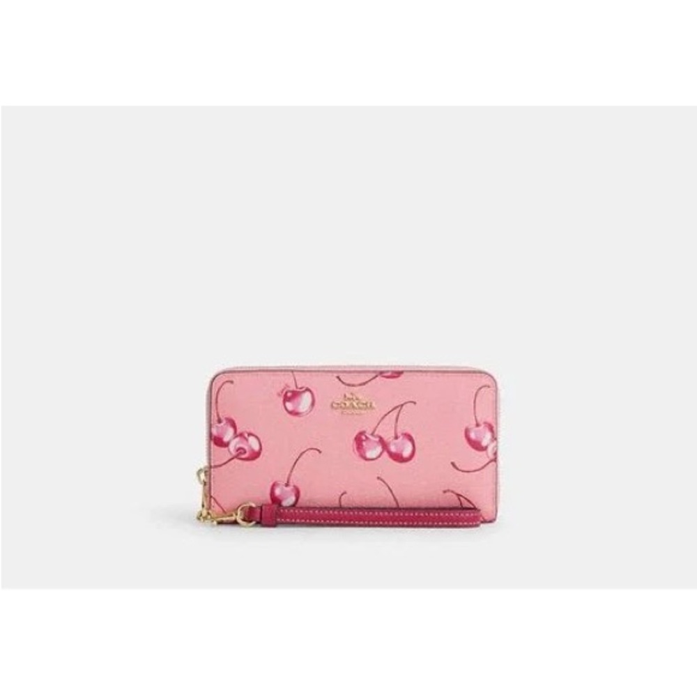 Coach Pink Cherry Print Wristlet
